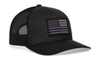 Thin Blue Line Trucker Hat  |  Black Police Tactical Snapback