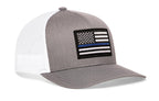 Thin Blue Line Trucker Hat  |  Gray-White Police Snapback
