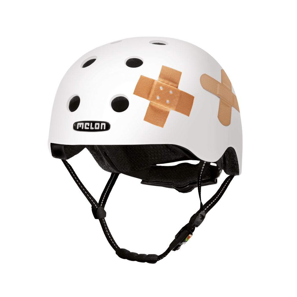 Plastered White - Melon Helmet for skateboarding, biking, scooting, and commuting