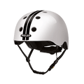 Race Days White - Melon Helmet for skateboarding, biking, scooting, and commuting