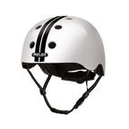 Race Days White - Melon Helmet for skateboarding, biking, scooting, and commuting