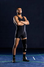 Mid-Length Padded Knee Sleeve - Black