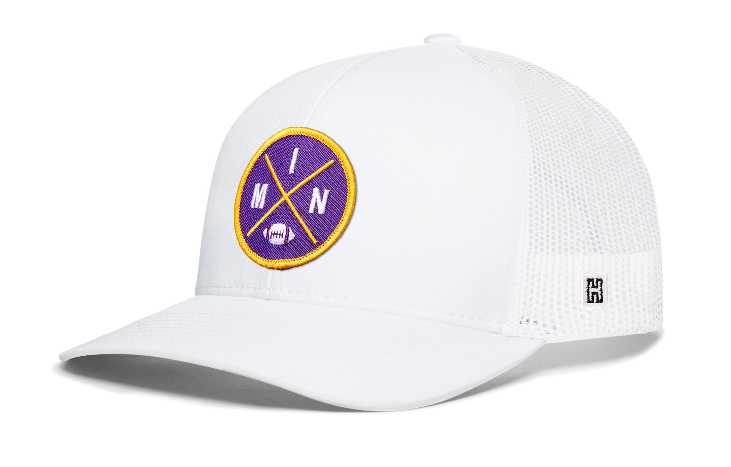 Minnesota Trucker Hat  |  Black MIN X Football Snapback