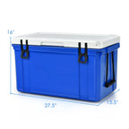 58 Quart Leak-Proof Portable Cooler Ice Box for Camping-Blue