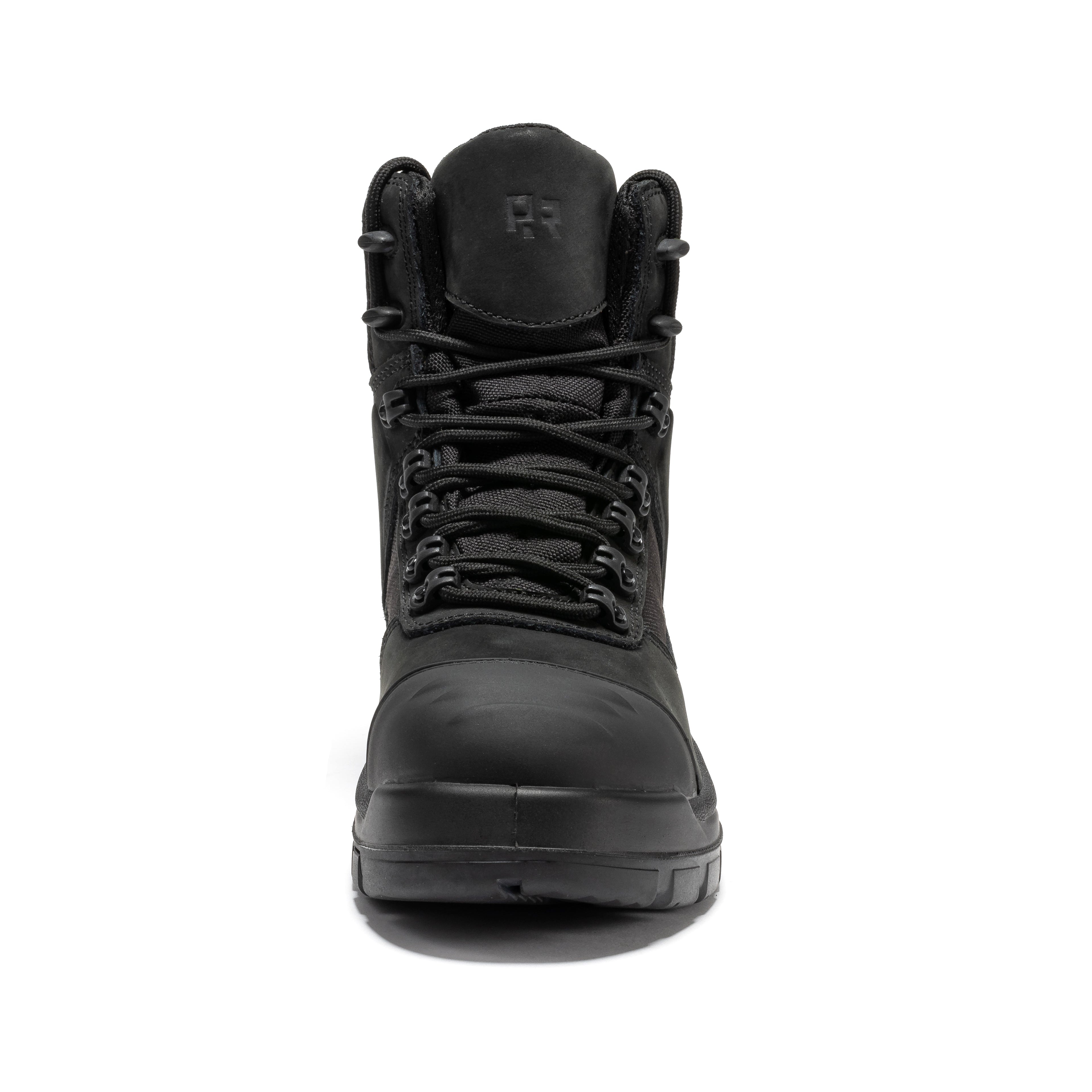 ROCKROOSTER Stowe Black 7 inch Composite Toe Leather Work Boots CP212BK
