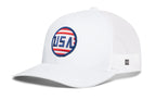 USA Stripes Trucker Hat  |  Black America Snapback